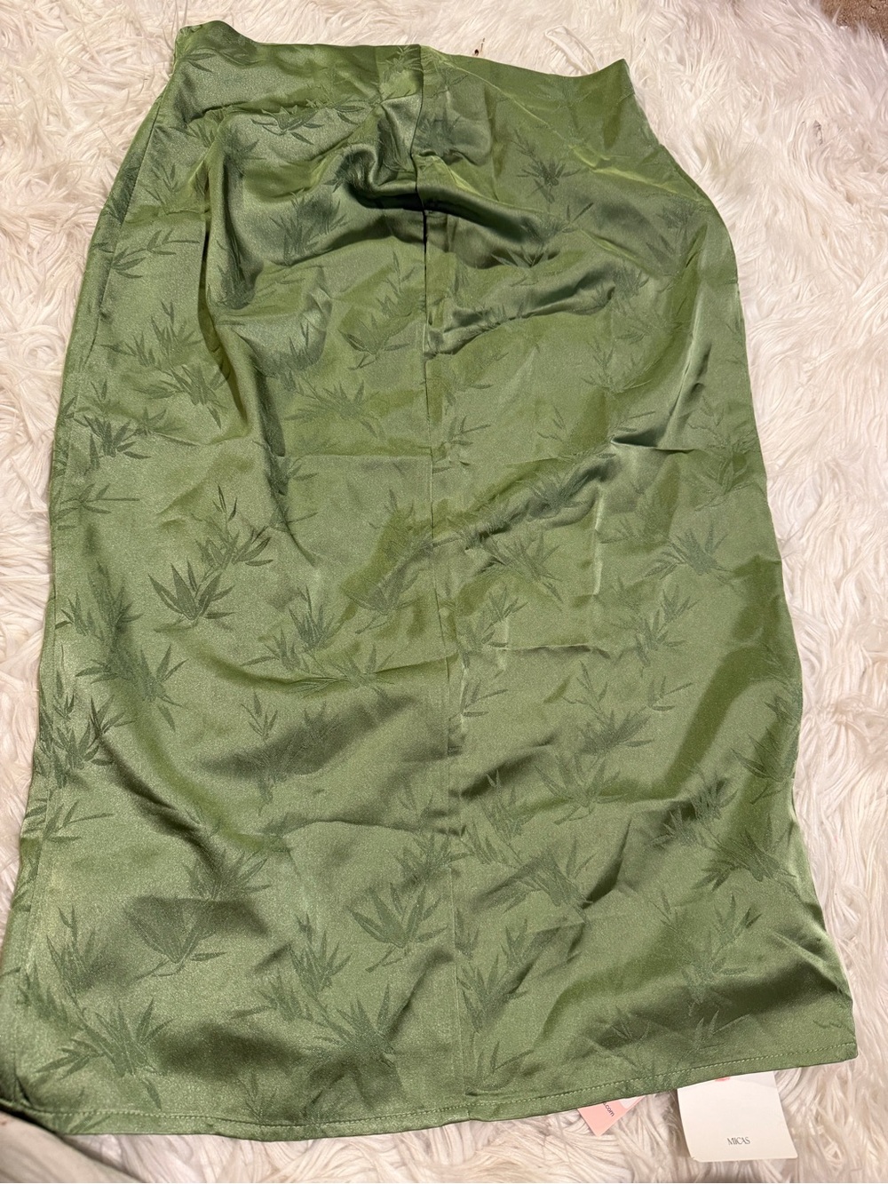 Green Jacquard Midi Skirt S zz3-16 - Picture 2 of 6